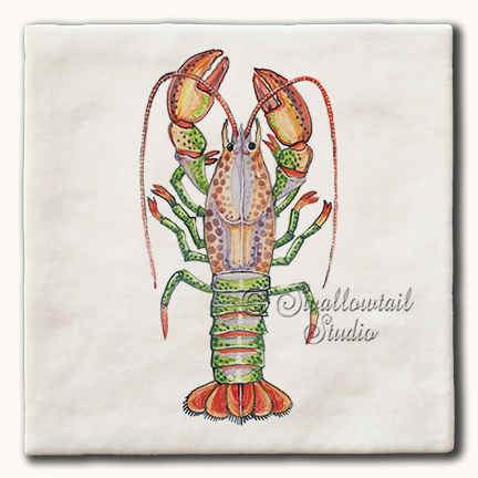 Orange Lobster Tile
