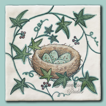 Ivy with nest